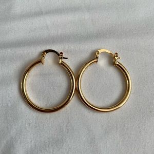 Thin 2” Gold Filled Hoops